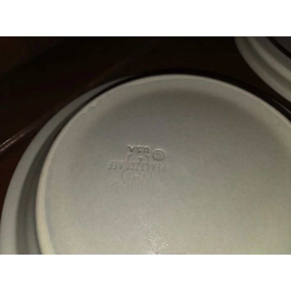 Pfaltzgraff Yorktowne Set of 6 Bread and Butter Plates Blue Floral Stoneware USA